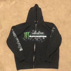 Monster energy super cross zip up